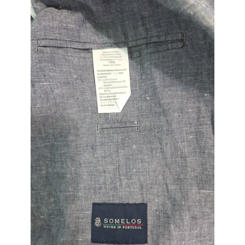 Men's J. Crew Ludlow #F127 Chambray Somelos Suit Jacket 40r slim